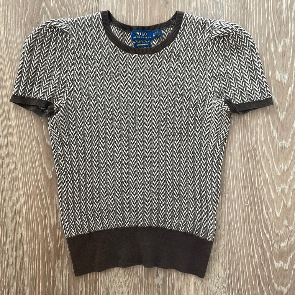 POLO RL 100% wool short sleeve sweater